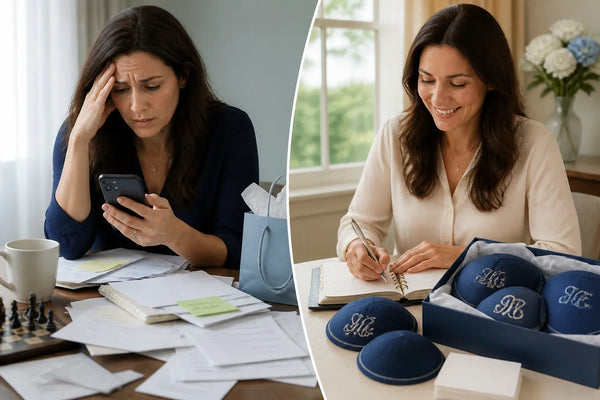 How to plan lead times for a personalized satin kippah before bar mitzvah