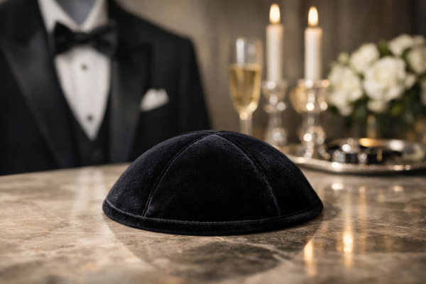 Why a Velvet Kippah Remains the Default for Polished Occasion Dressing