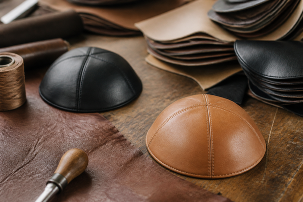 Why camel and black leather yarmulke shades dominate fall orders