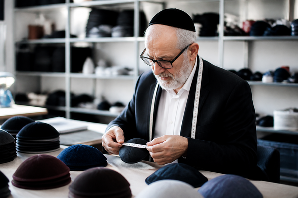 A step by step guide to sizing a custom skullcap yarmulke for toddlers to teens