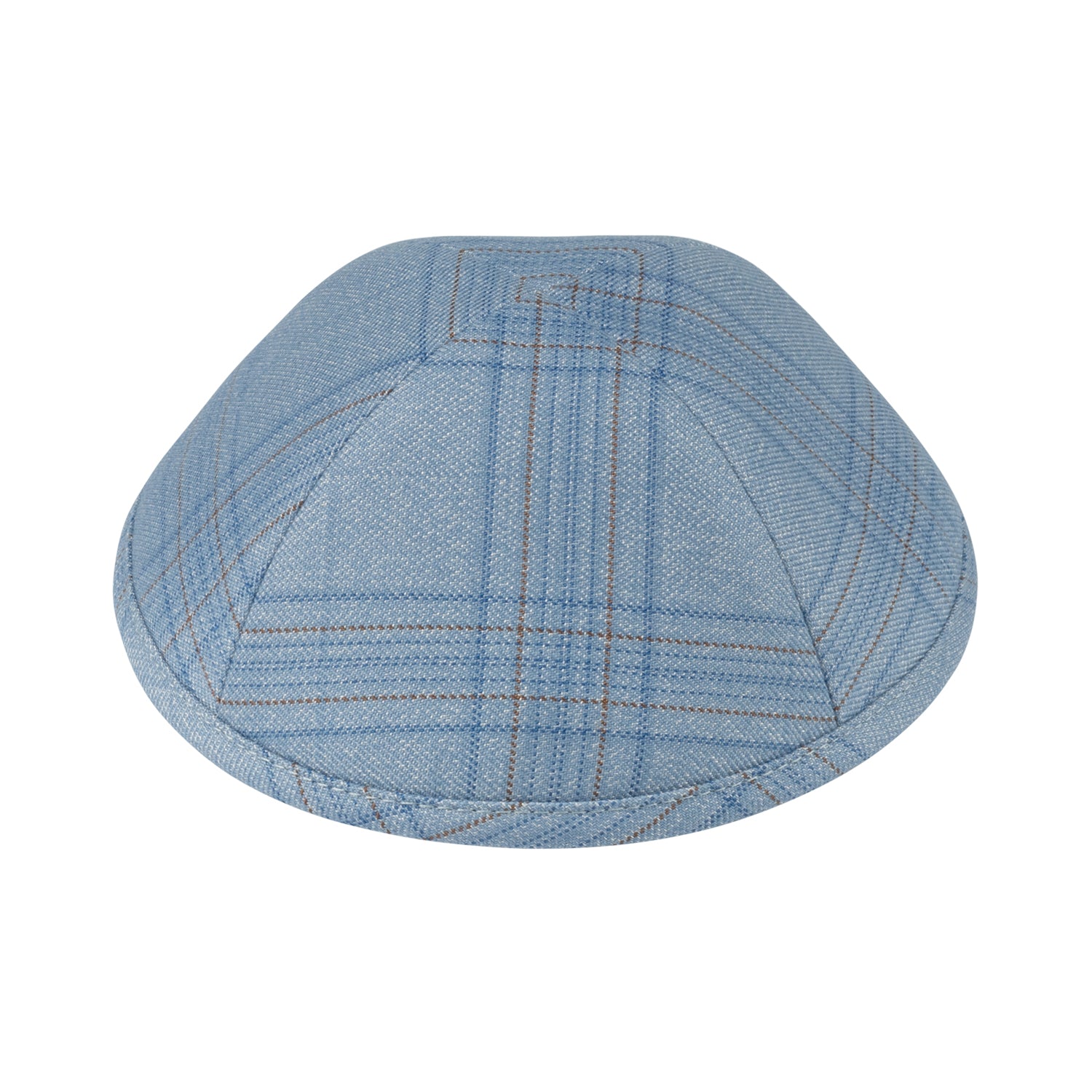 IKIPPAH LIGHT BLUE PLAID YARMULKE