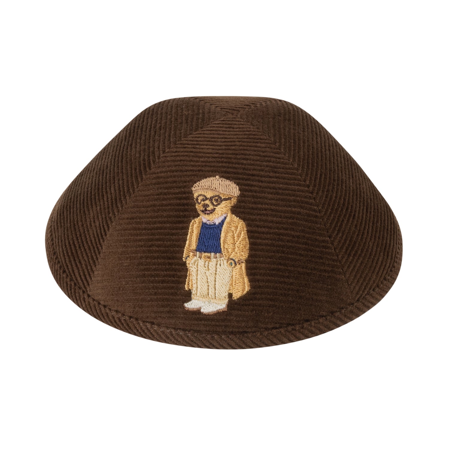 IKIPPAH GRANDPA BEAR- BROWN CORDUROY YARMULKE
