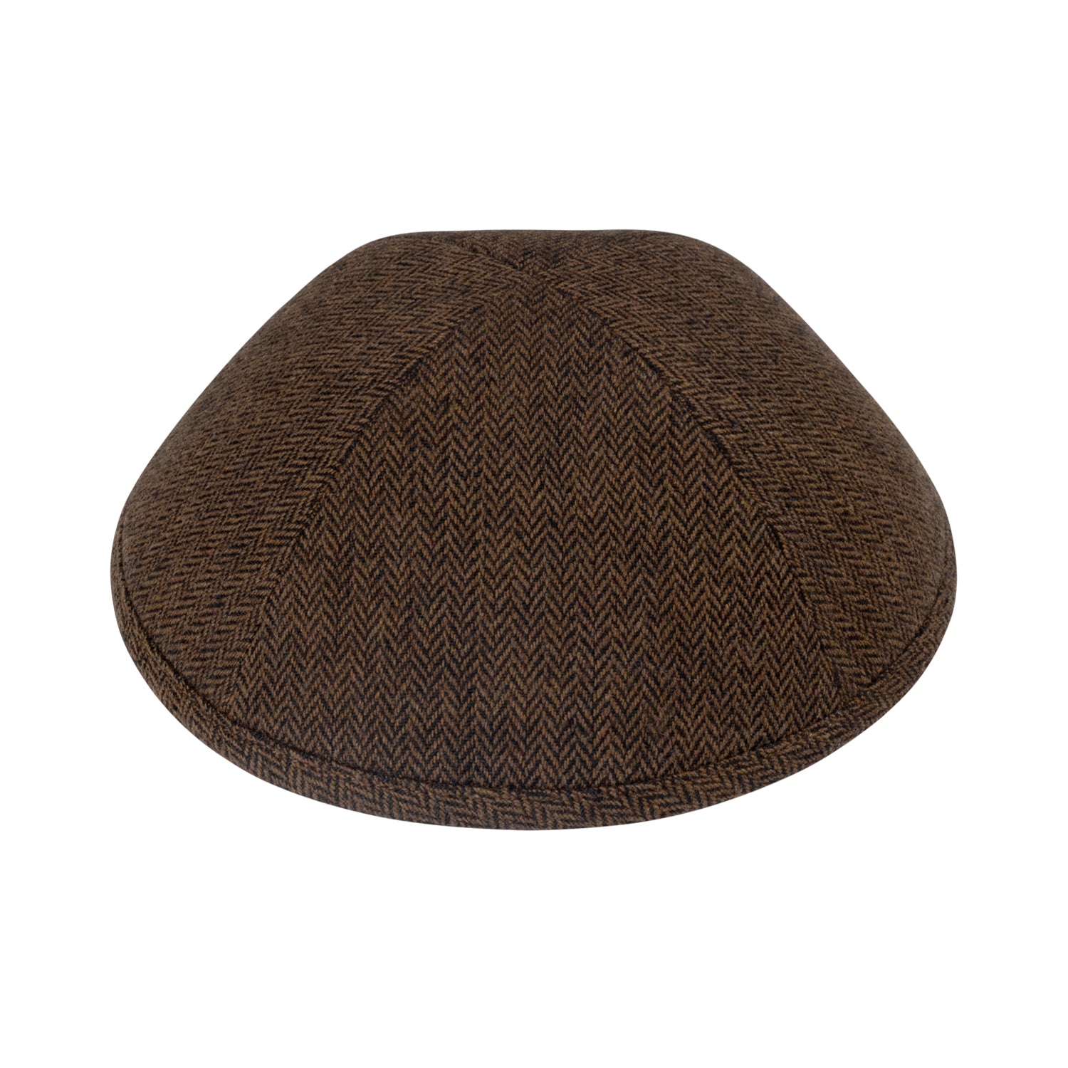 IKIPPAH BROWN HERRINGBONE YARMULKE