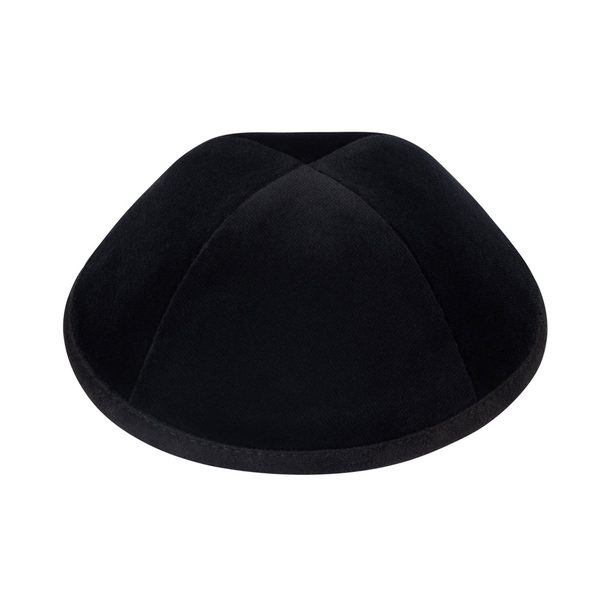 IKIPPAH BLACK VELVET W/ SUEDE RIM YARMULKE
