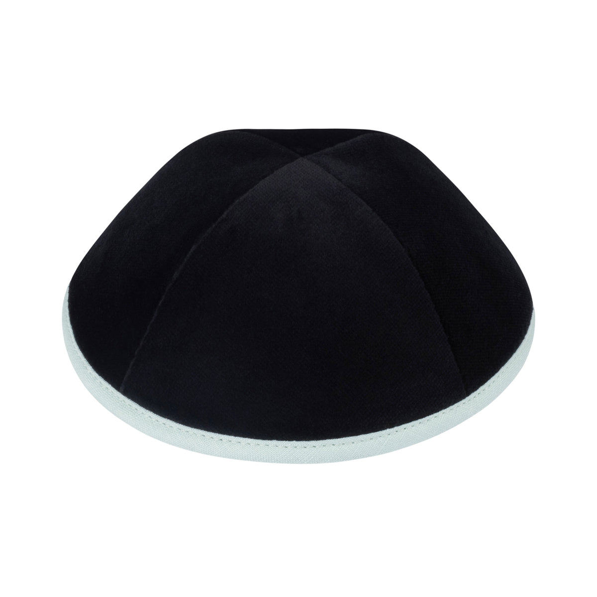 IKIPPAH BLACK VELVET W/ MINT GREEN RIM YARMULKE