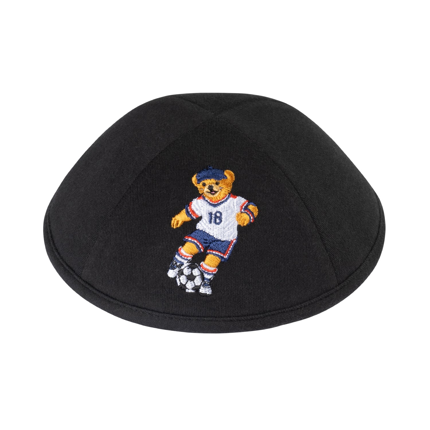 IKIPPAH DOV BEAR SOCCER - BLACK JERSEY YARMULKE