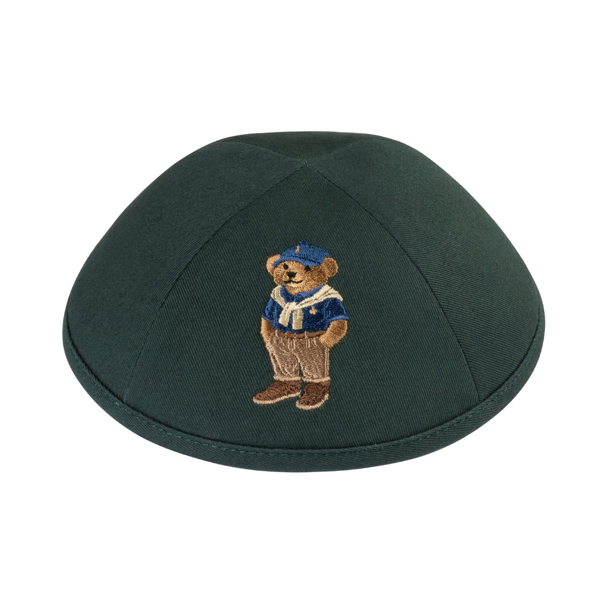 IKIPPAH DOV BEAR GOLF- GREEN COTTON YARMULKE