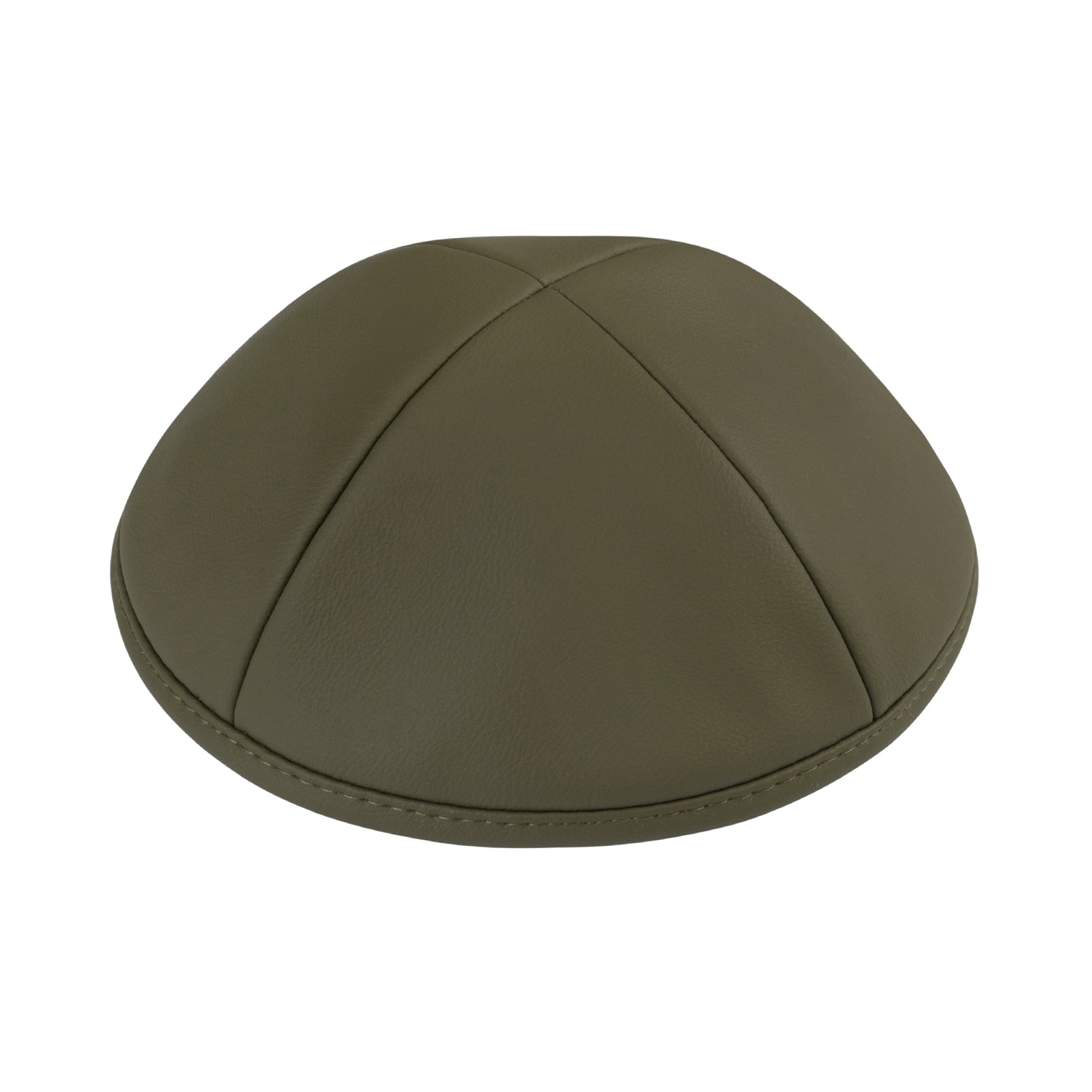 IKIPPAH HUNTER GREEN LEATHER YARMULKE