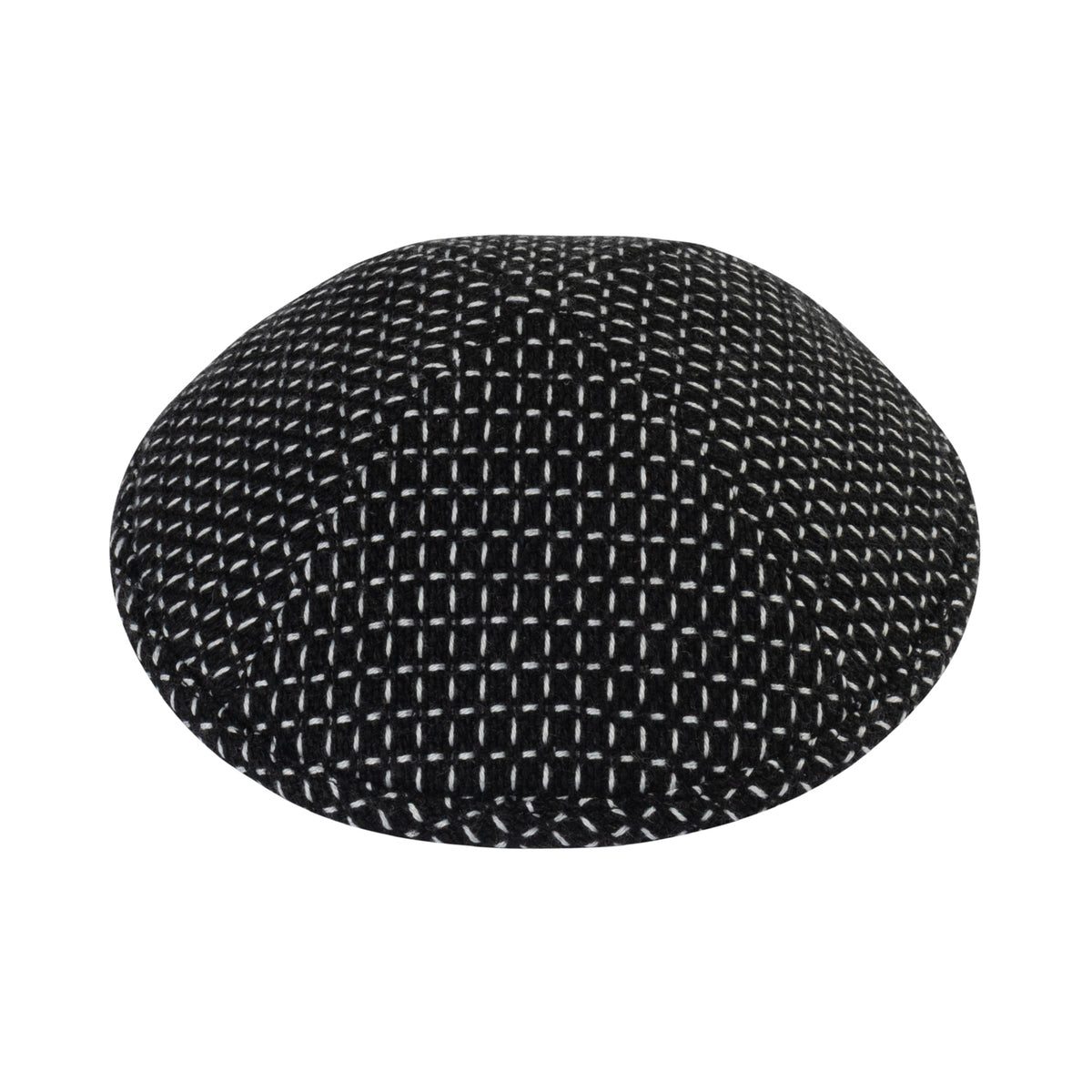 IKIPPAH BLACK PINSTITCH YARMULKE