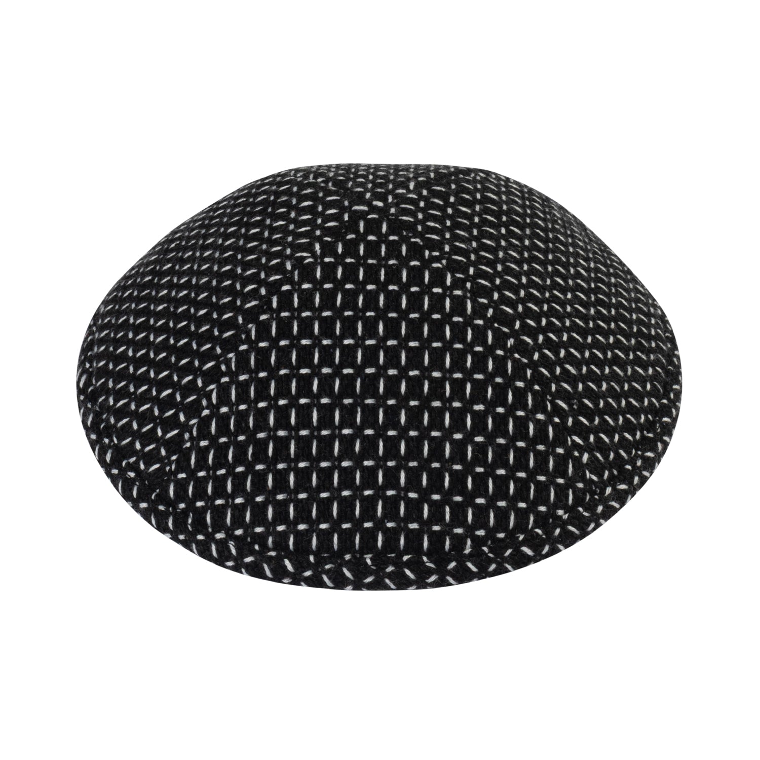 IKIPPAH BLACK PINSTITCH YARMULKE