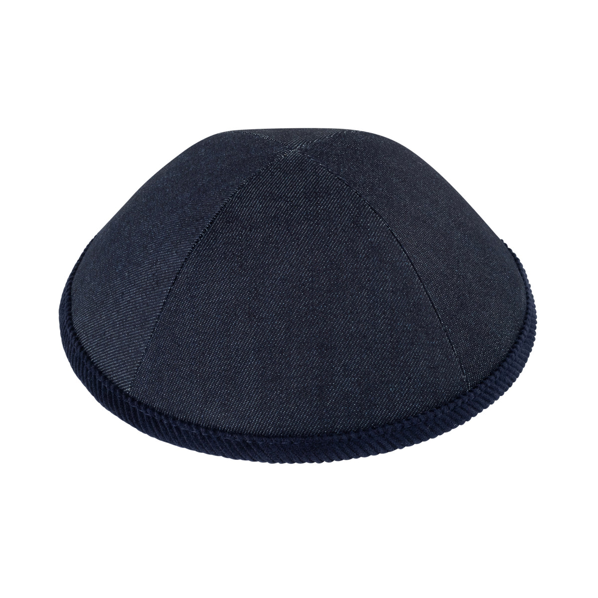 IKIPPAH NAVY DENIM W/ NAVY CORDUROY RIM YARMULKE