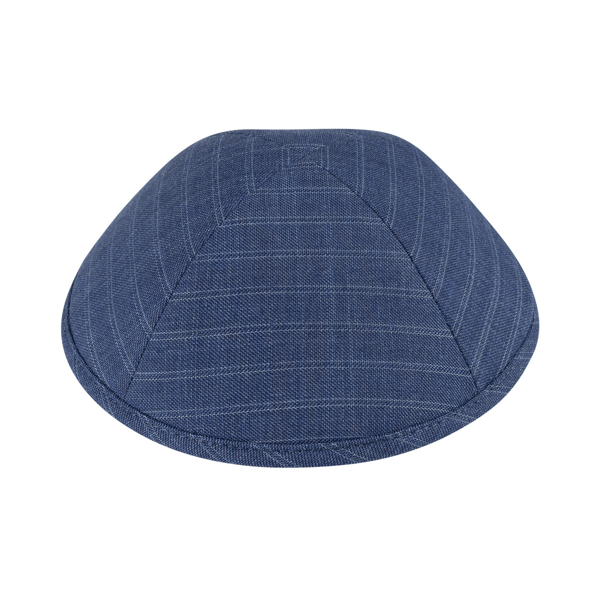 IKIPPAH DOUBLE STRIPED BLUE SUITING YARMULKE - iKippah Store