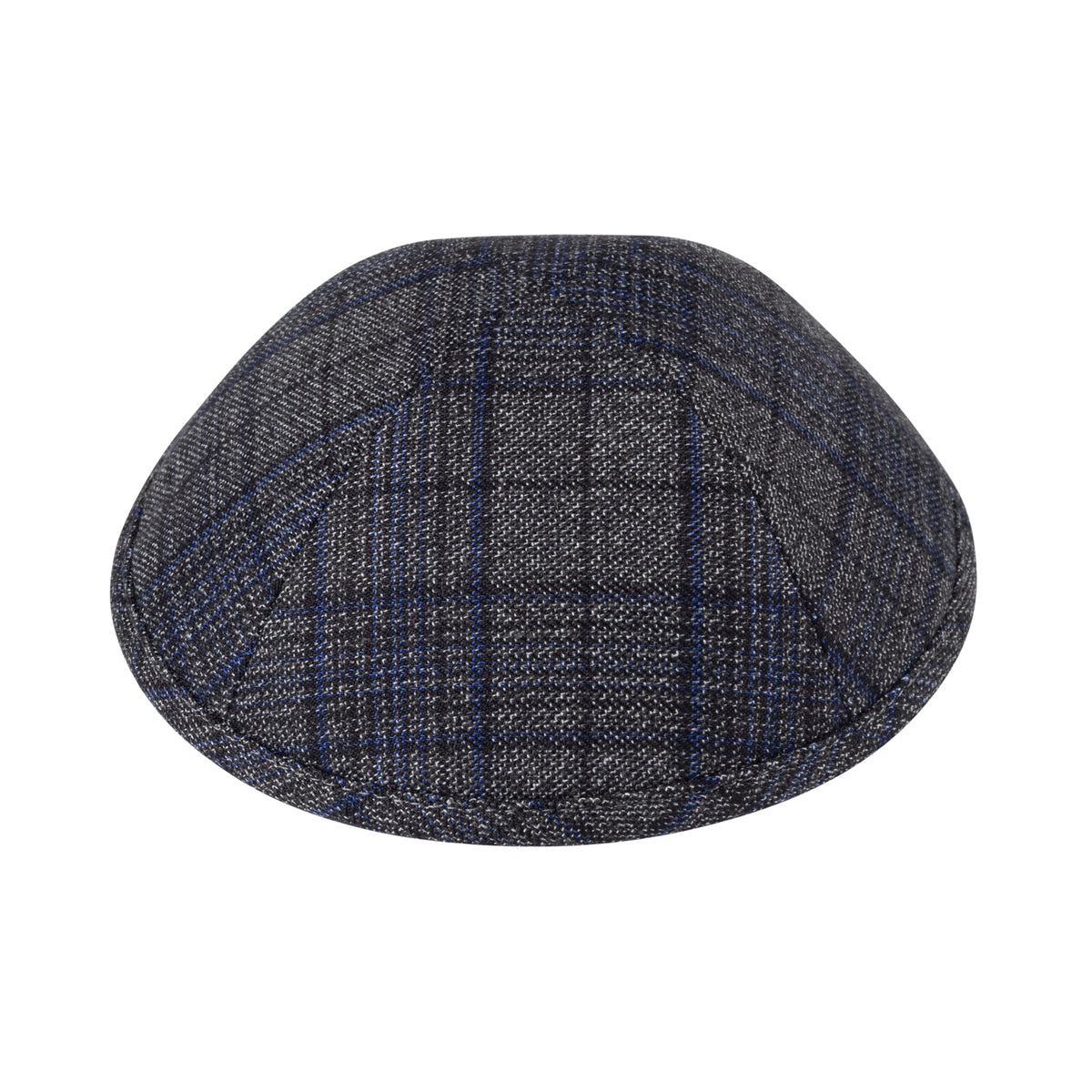 IKIPPAH BLUE STATIC PLAID YARMULKE iKippah Store