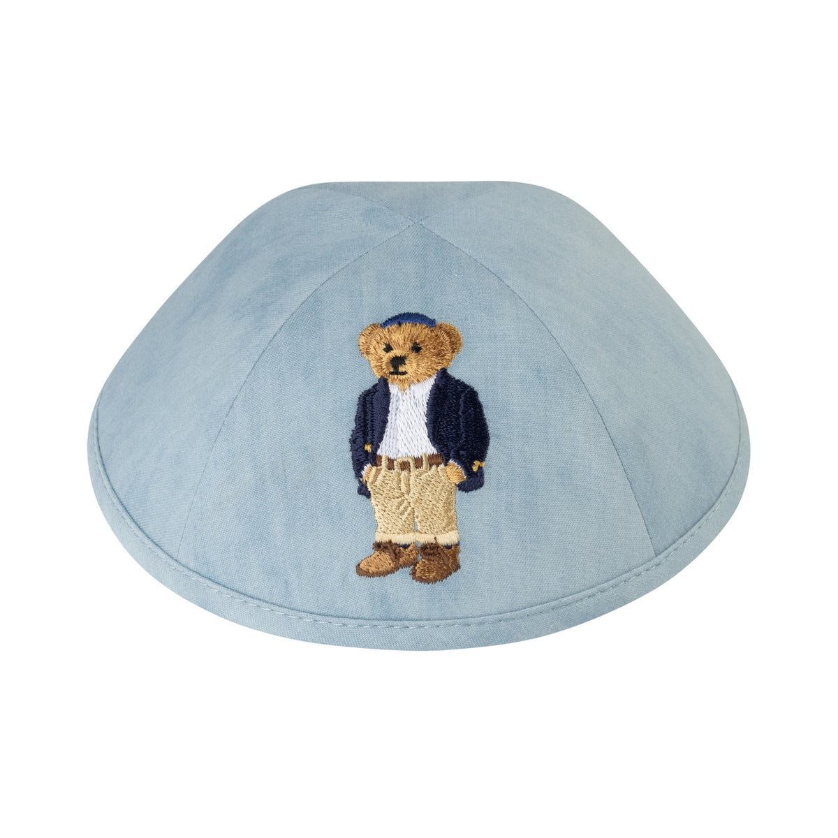 IKIPPAH DAPPER DOV BEAR - DENIM YARMULKE