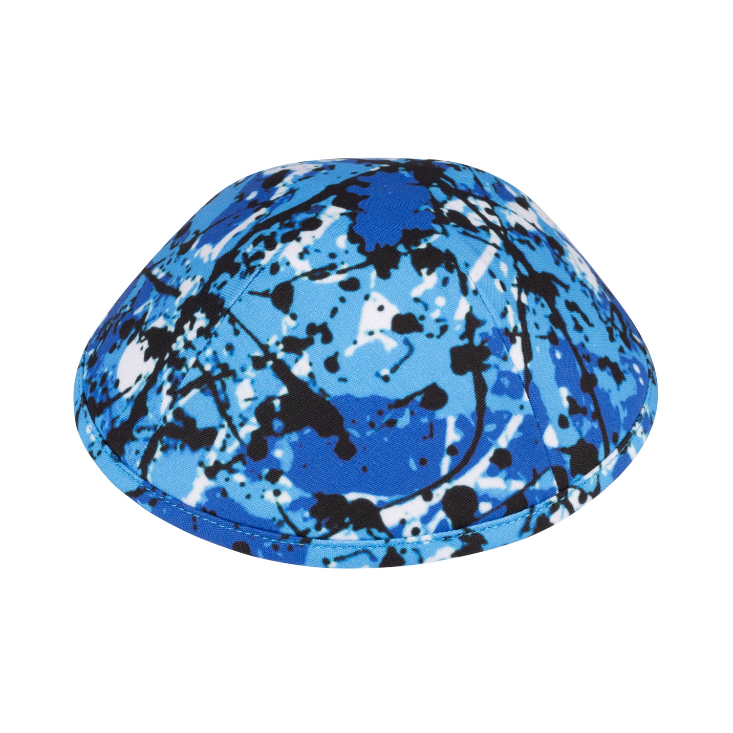 IKIPPAH BLACK & BLUE PAINT SPLATTER YARMULKE