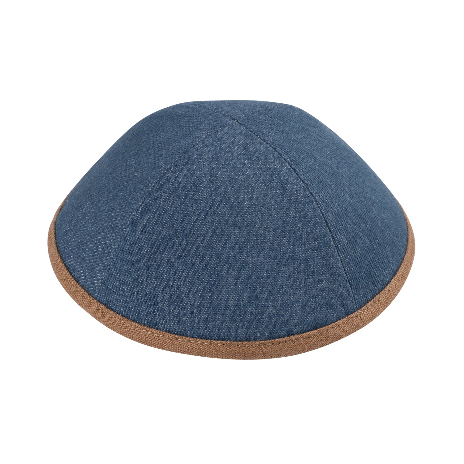 IKIPPAH DENIM W/ CAMEL RIM YARMULKE