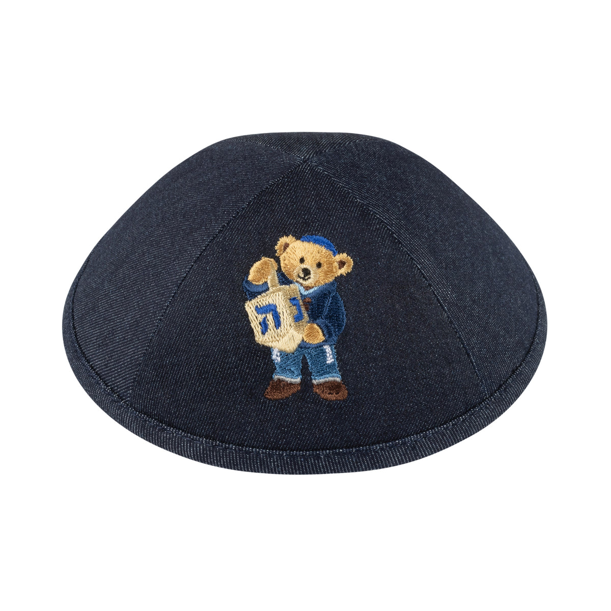 IKIPPAH SIVIVAN DOV BEAR -  DENIM YARMULKE