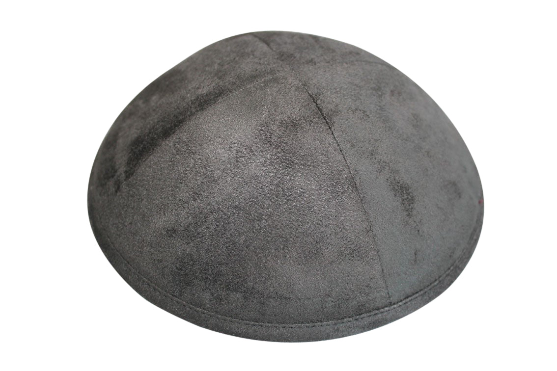 IKIPPAH GRAY SUEDE YARMULKE
