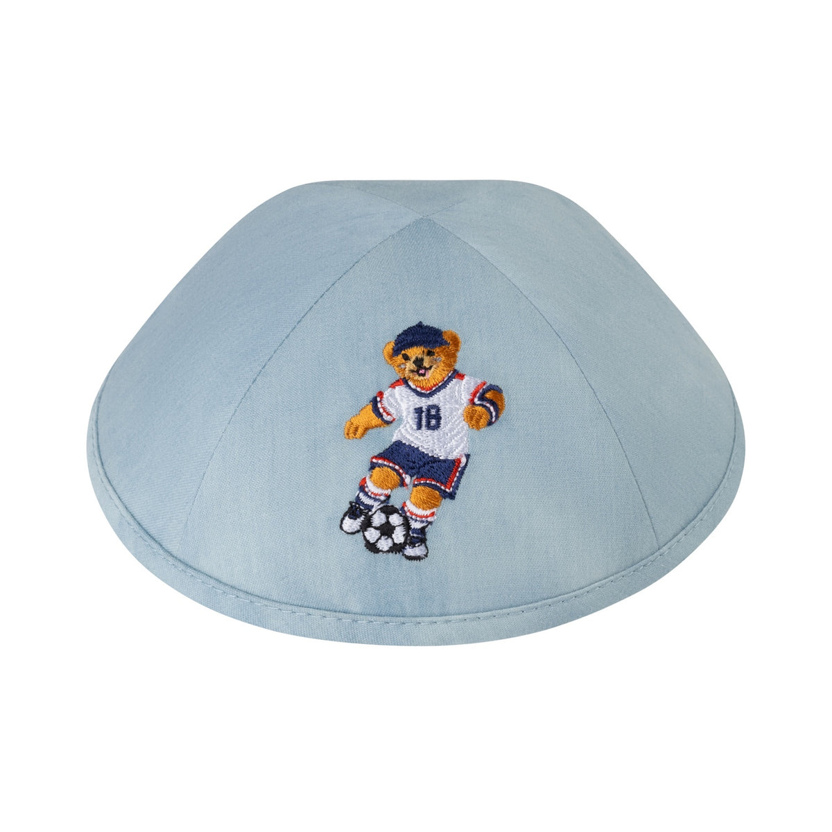IKIPPAH SOCCER DOV BEAR - DENIM YARMULKE