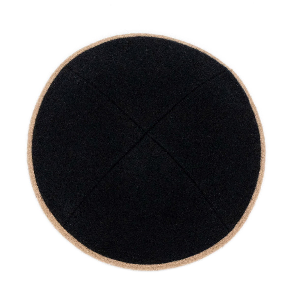 IKIPPAH WOOL W/ LEATHER RIM YARMULKE