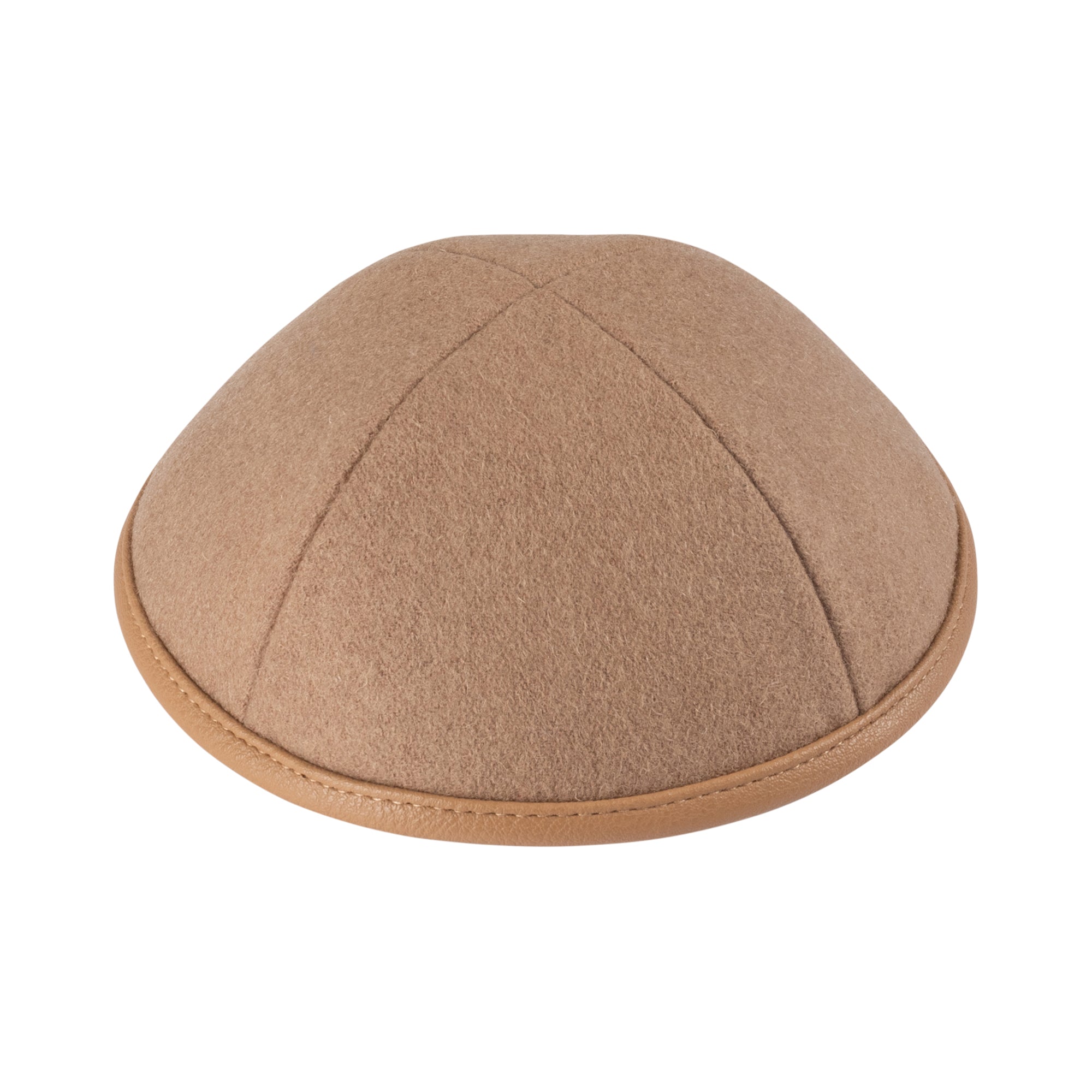 IKIPPAH WOOL W/ LEATHER RIM YARMULKE