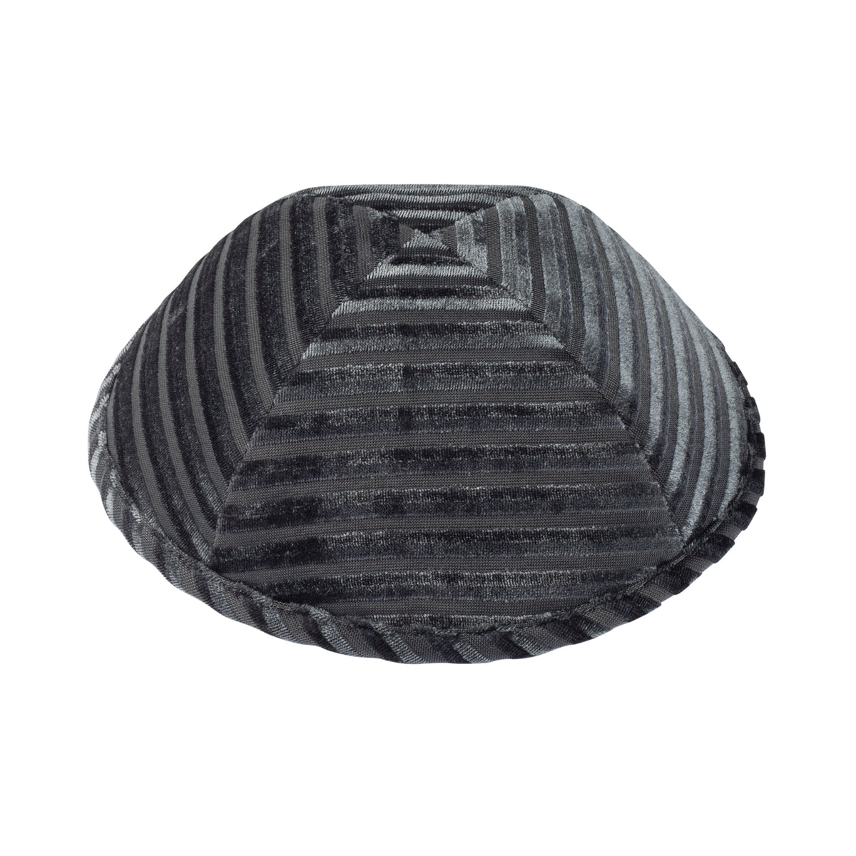 IKIPPAH STRIPED VELVET YARMULKE