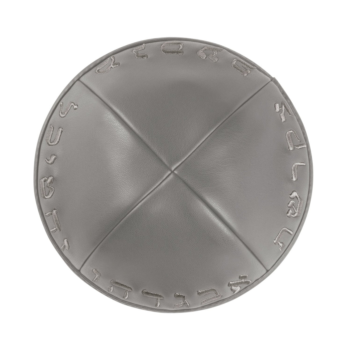 IKIPPAH LEATHER W/ ALEPH BAIS YARMULKE