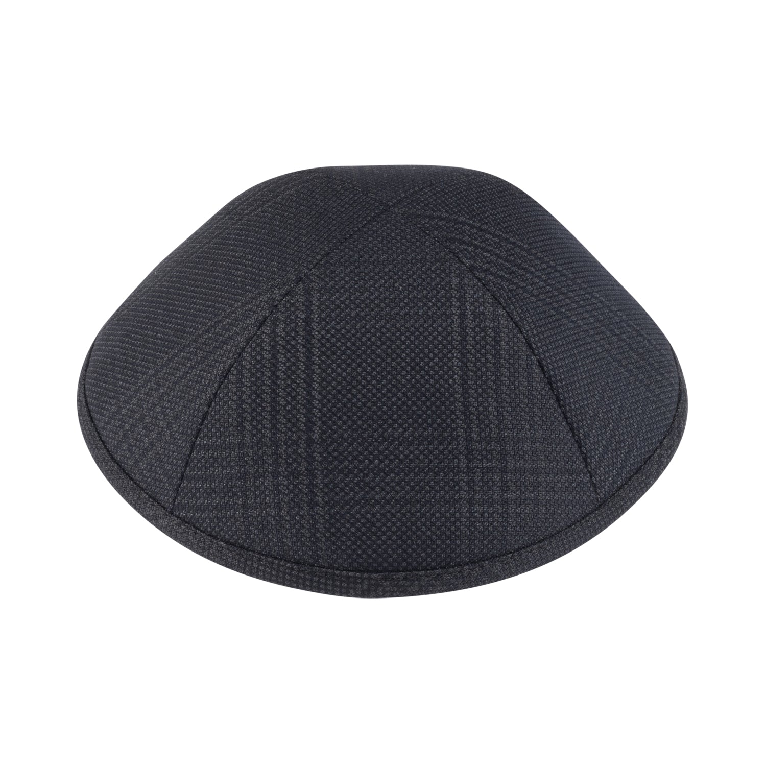 IKIPPAH BLACK ON BLACK PLAID YARMULKE