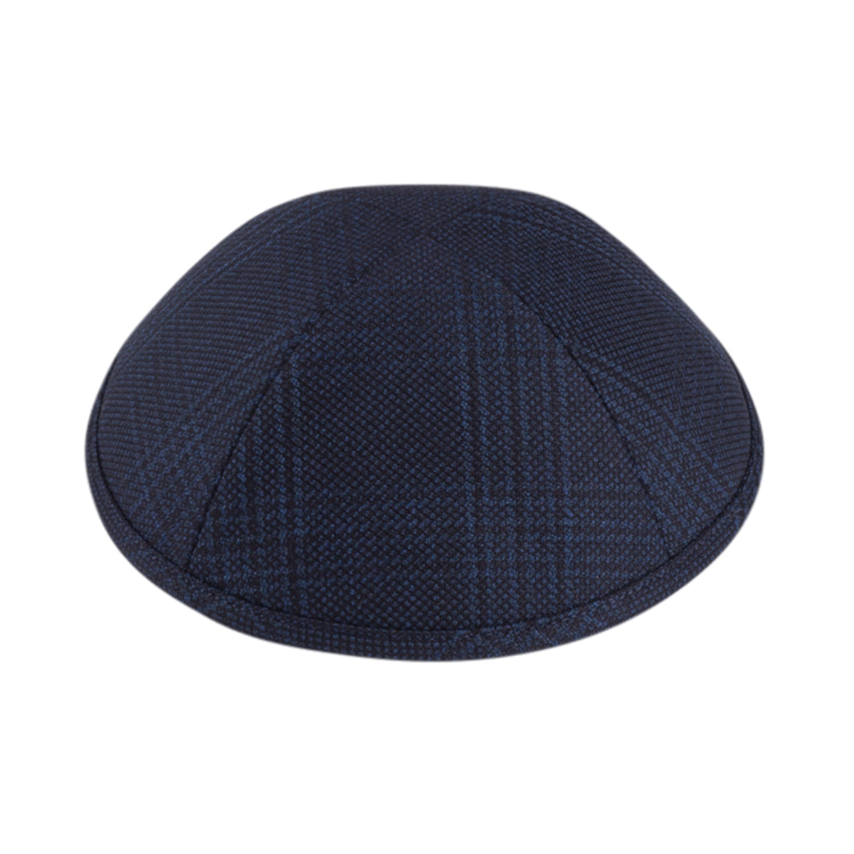 IKIPPAH BLUE &amp; BLACK PLAID YARMULKE