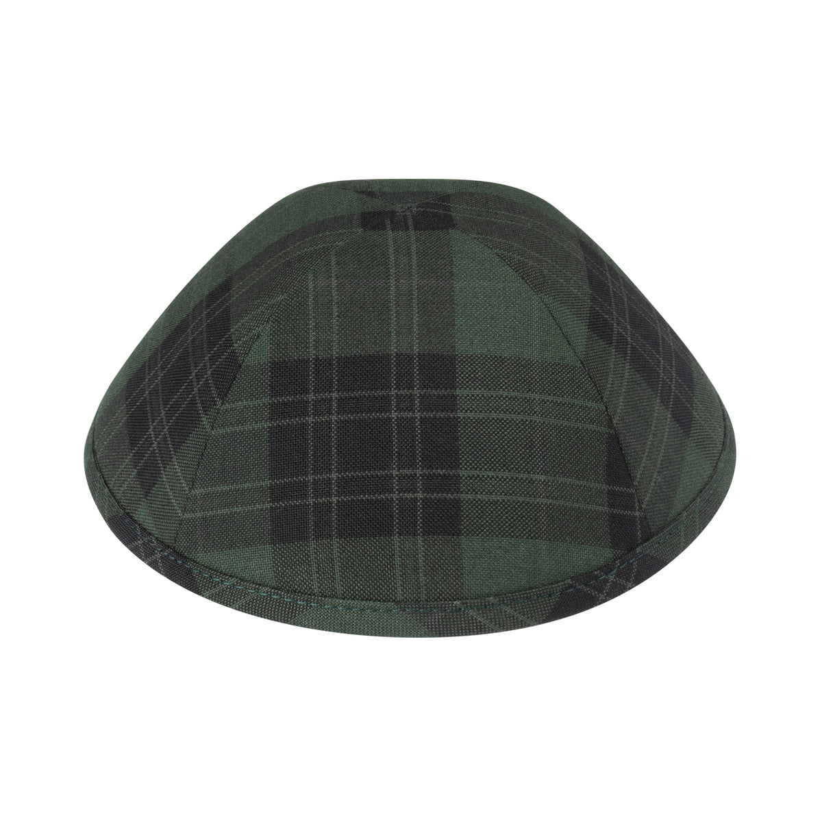 IKIPPAH GREEN &amp; BLACK PLAID YARMULKE