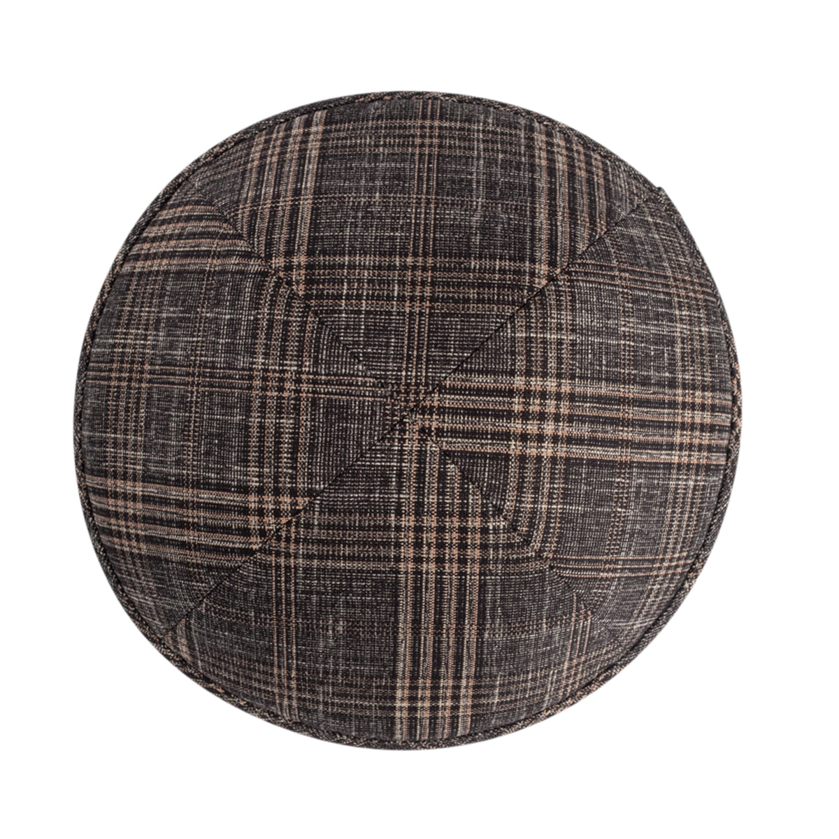 IKIPPAH BLACK & TAN PLAID YARMULKE