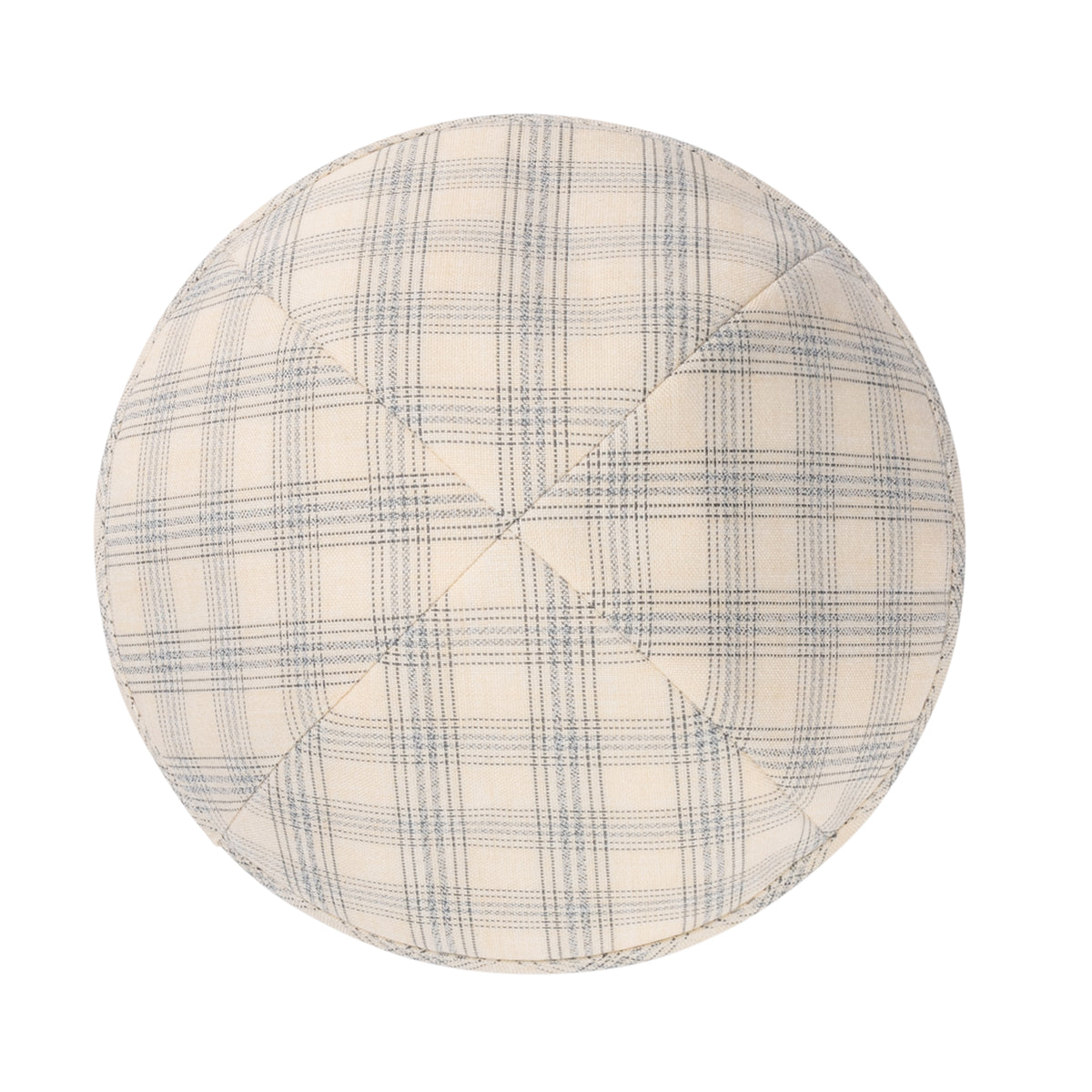 IKIPPAH BLUE & CREAM PLAID YARMULKE