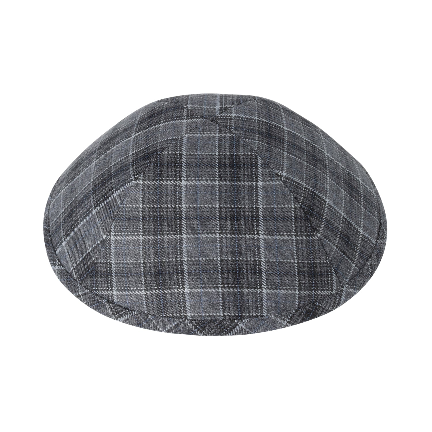 IKIPPAH DARK GRAY & LIGHT GRAY BOX PLAID YARMULKE