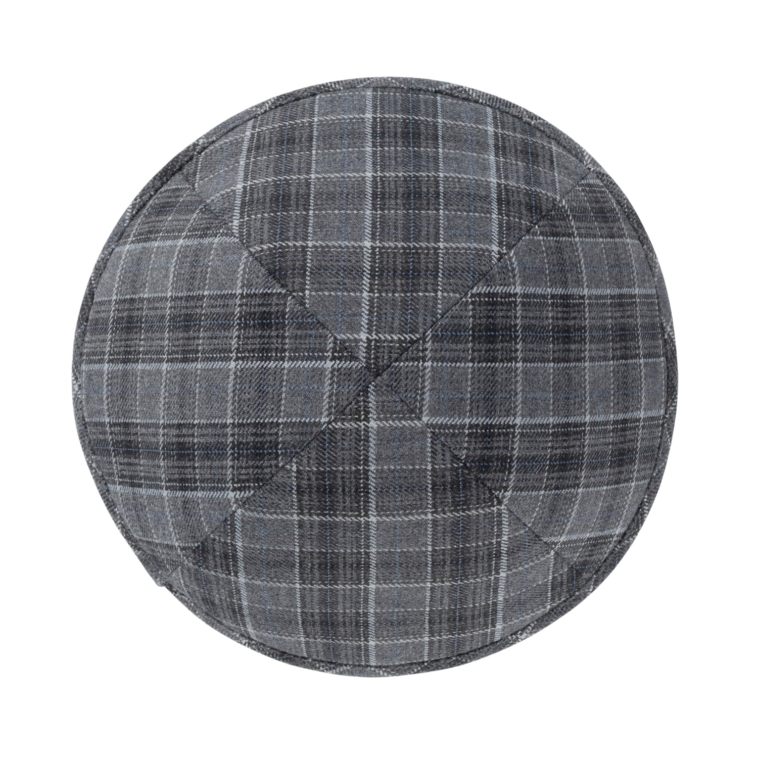 IKIPPAH DARK GRAY & LIGHT GRAY BOX PLAID YARMULKE