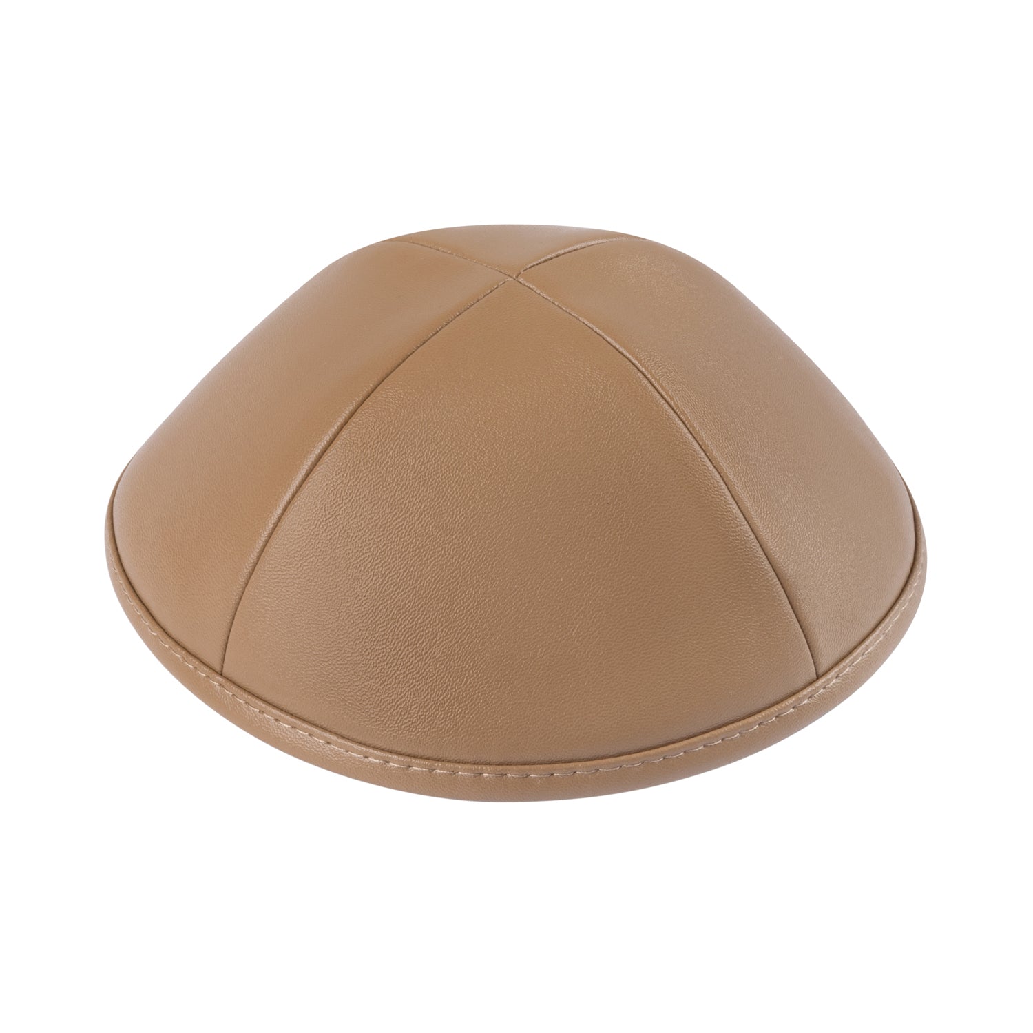 IKIPPAH PECAN LEATHER YARMULKE