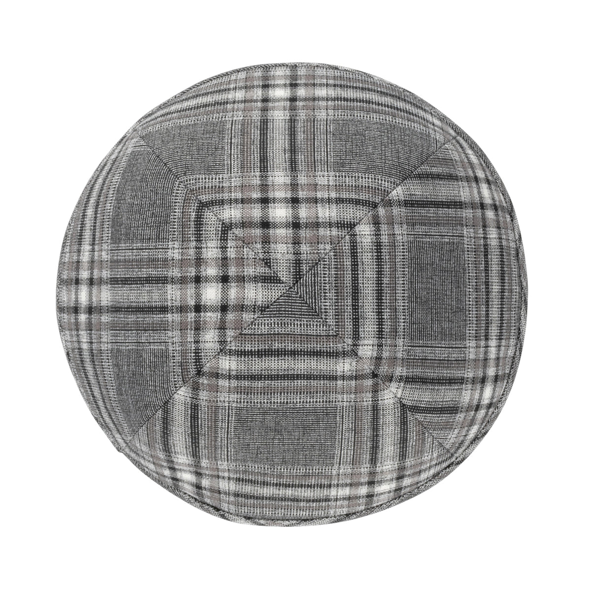 IKIPPAH BLACK & WHITE PLAID YARMULKE
