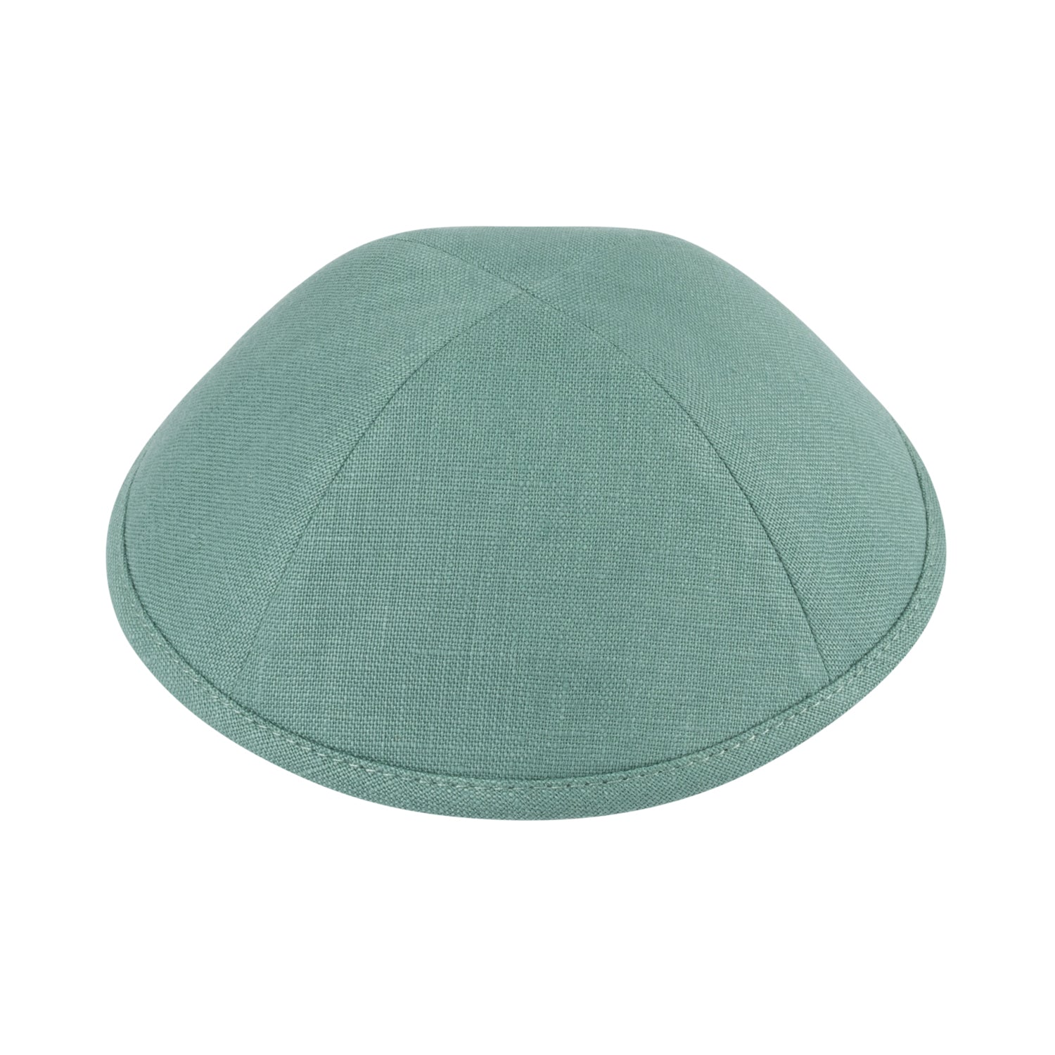 IKIPPAH TURQUOISE GREEN LINEN YARMULKE