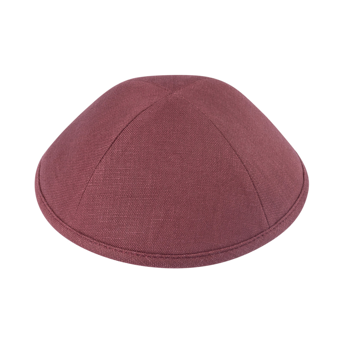 IKIPPAH MAROON LINEN YARMULKE