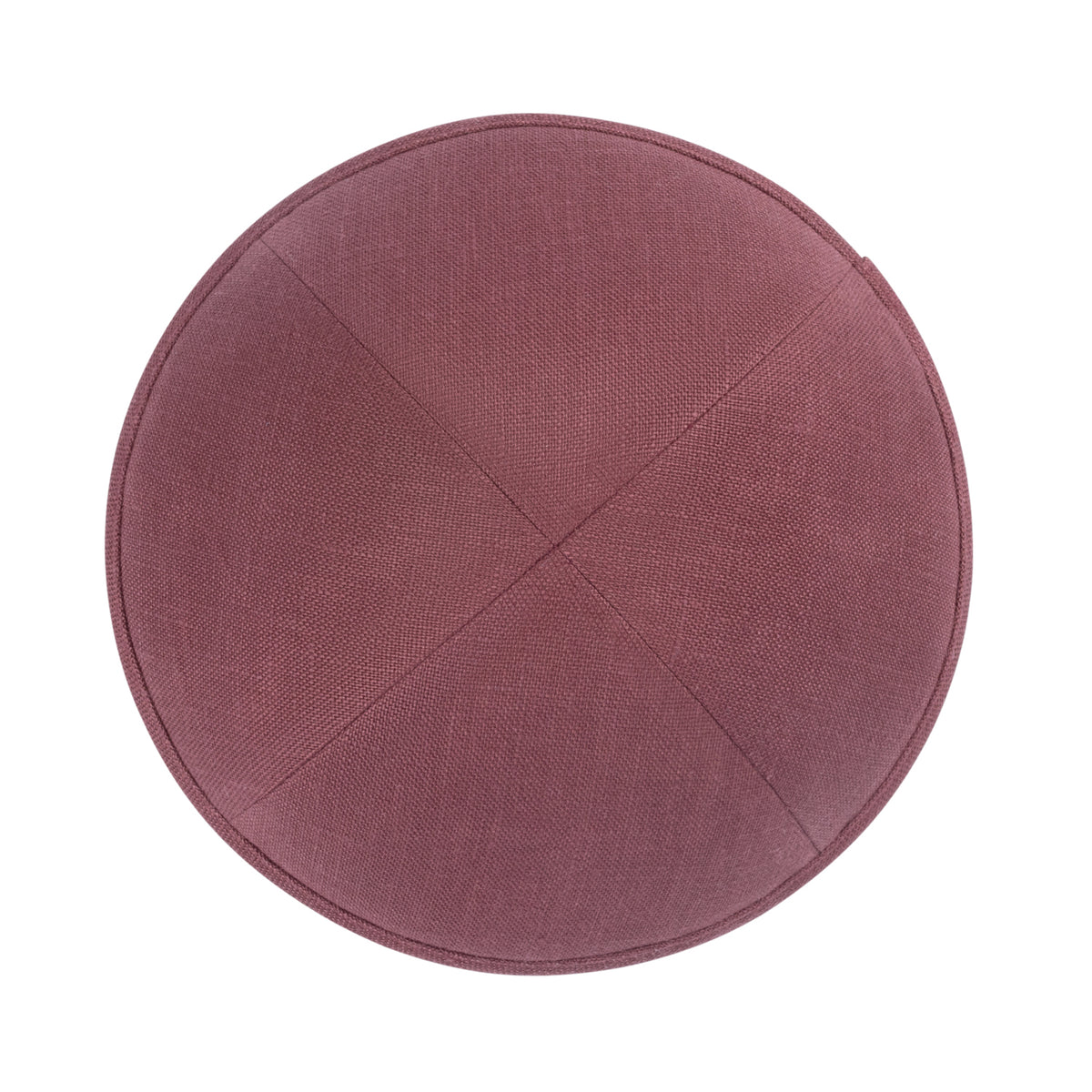 IKIPPAH MAROON LINEN YARMULKE