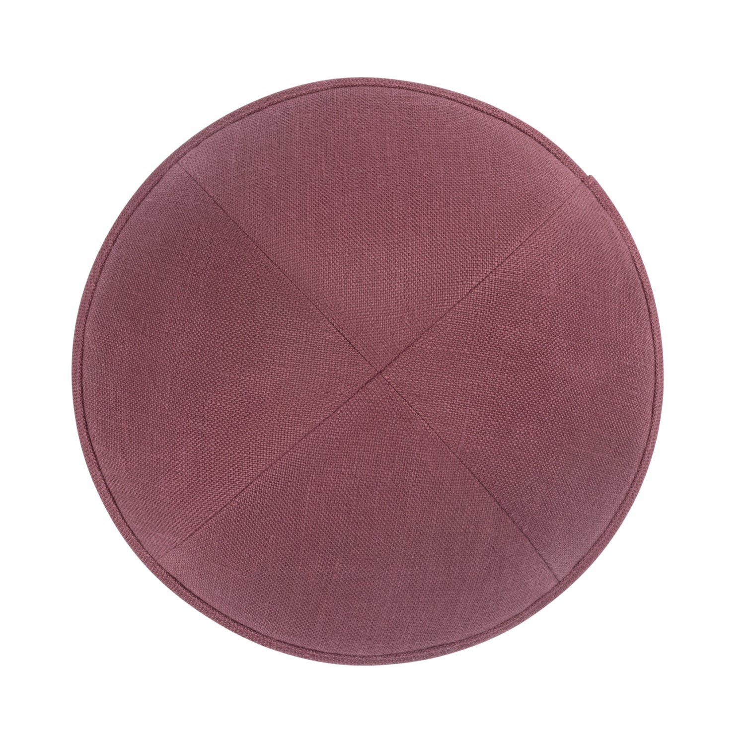 IKIPPAH MAROON LINEN YARMULKE