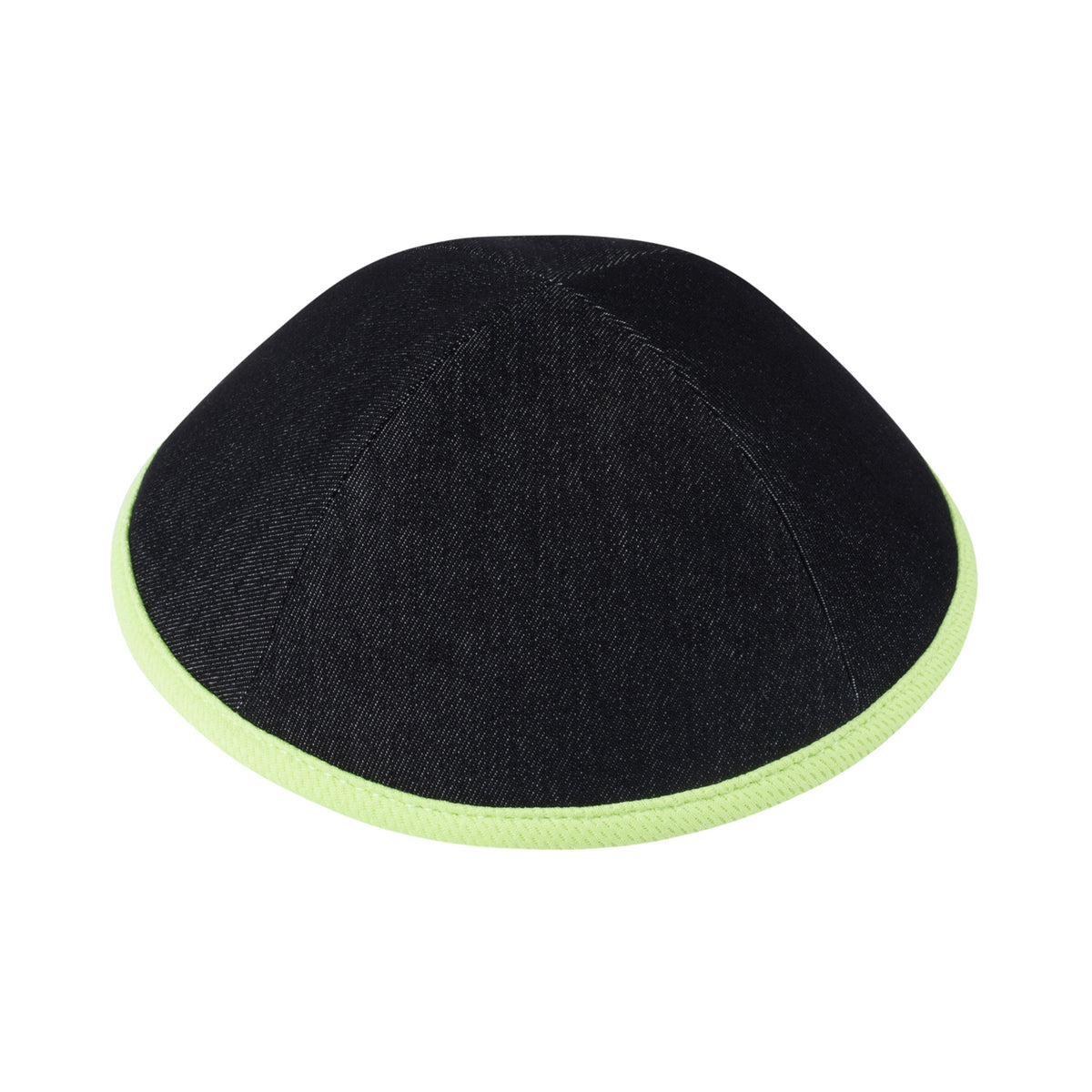 IKIPPAH BLACK DENIM W/ NEON MESH RIM YARMULKE
