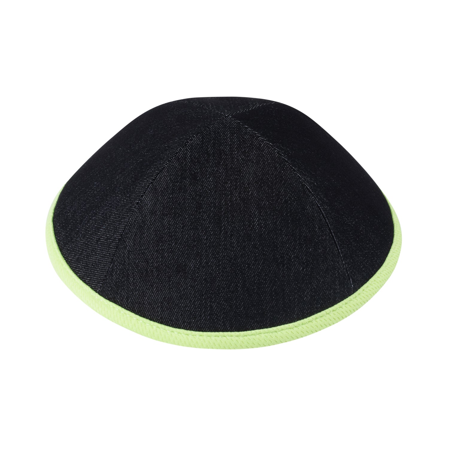 IKIPPAH BLACK DENIM W/ NEON MESH RIM YARMULKE