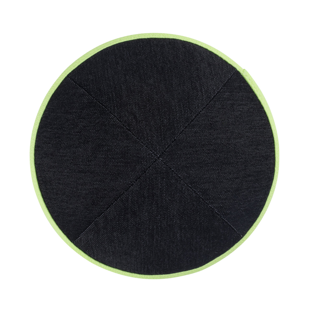 IKIPPAH BLACK DENIM W/ NEON MESH RIM YARMULKE