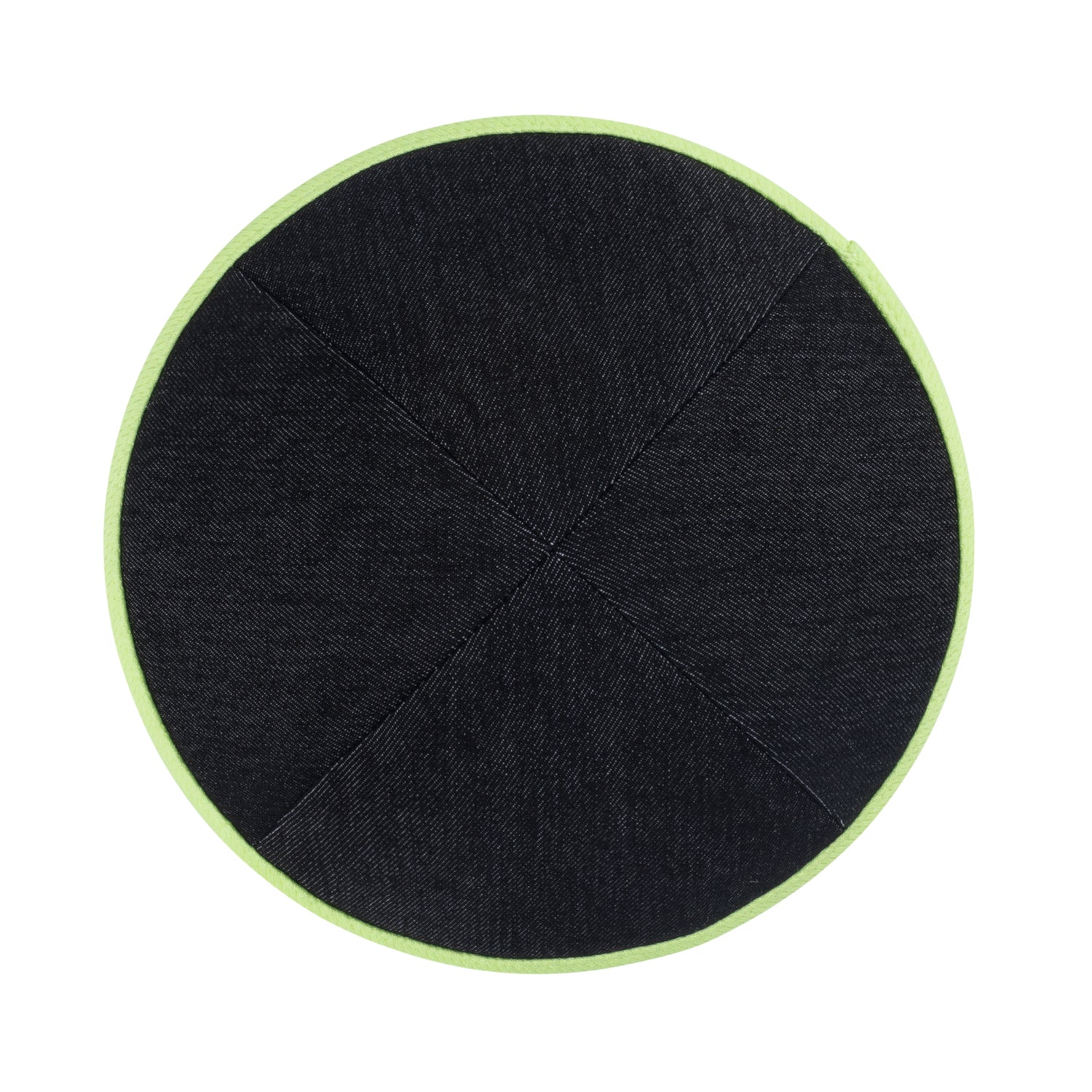 IKIPPAH BLACK DENIM W/ NEON MESH RIM YARMULKE