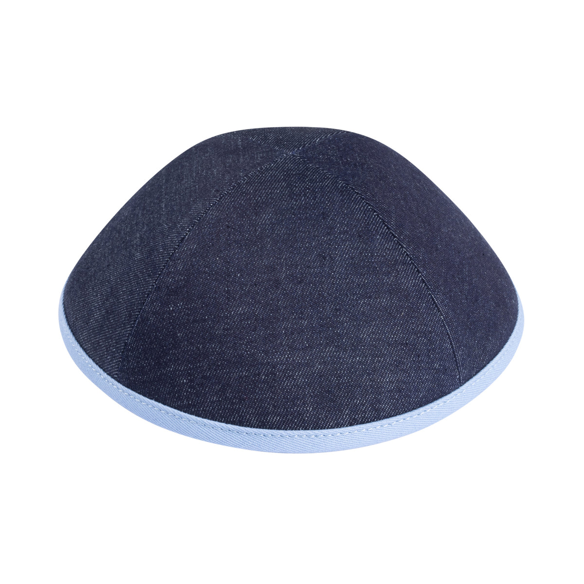 IKIPPAH NAVY DENIM W/ SKY BLUE RIM YARMULKE