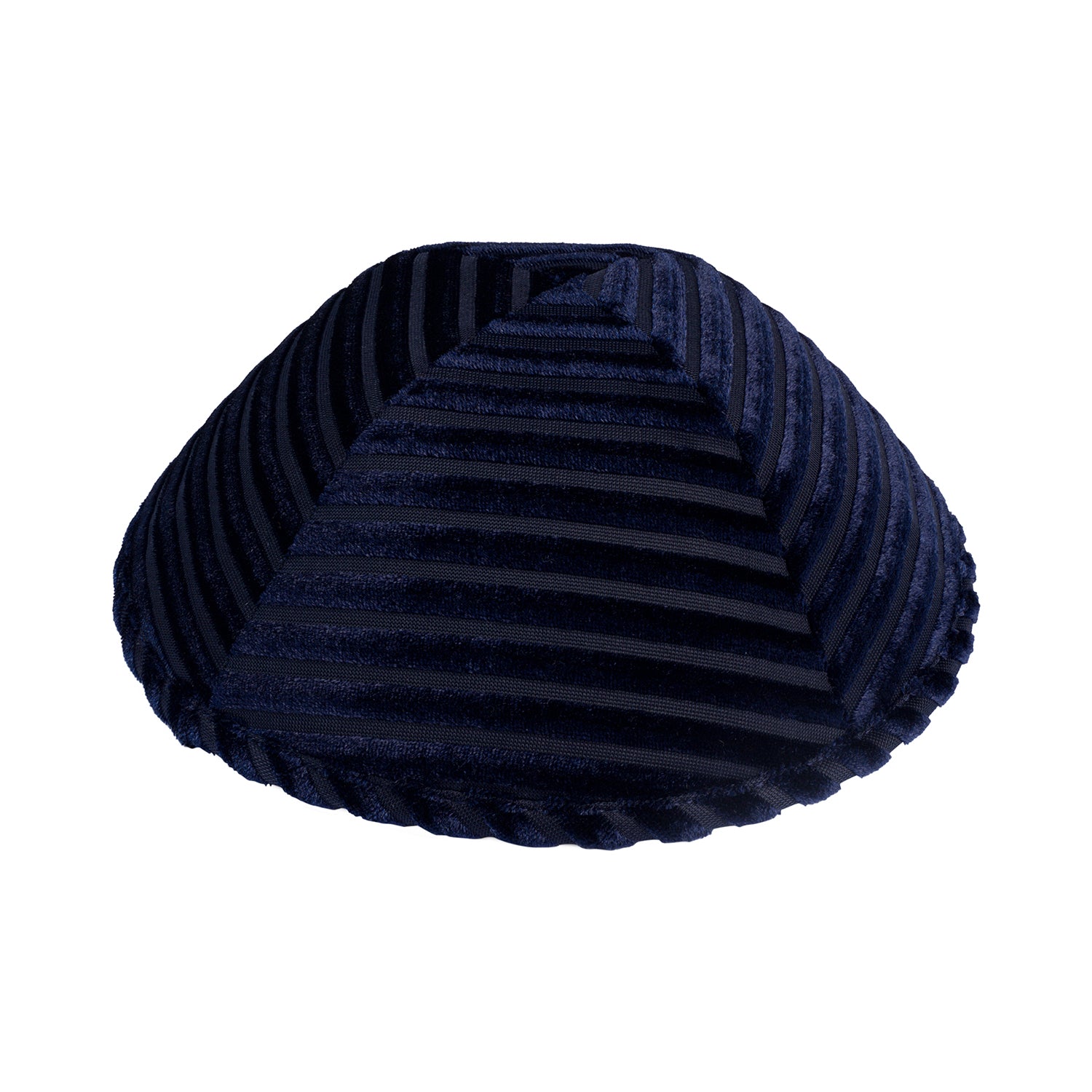 IKIPPAH STRIPED VELVET YARMULKE