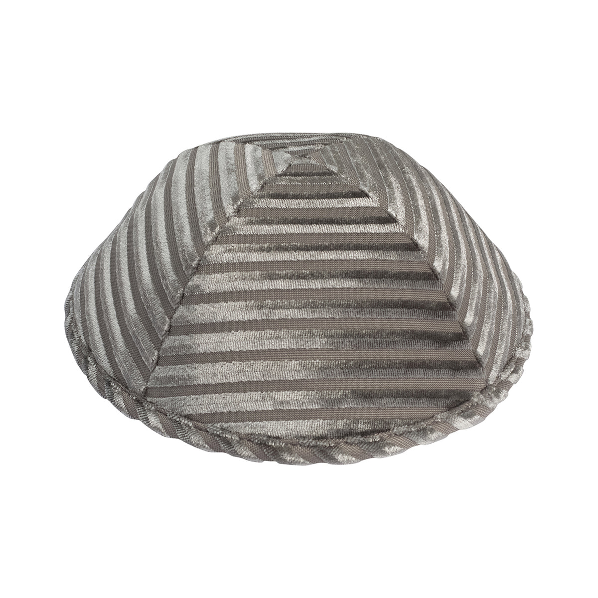 IKIPPAH STRIPED VELVET YARMULKE