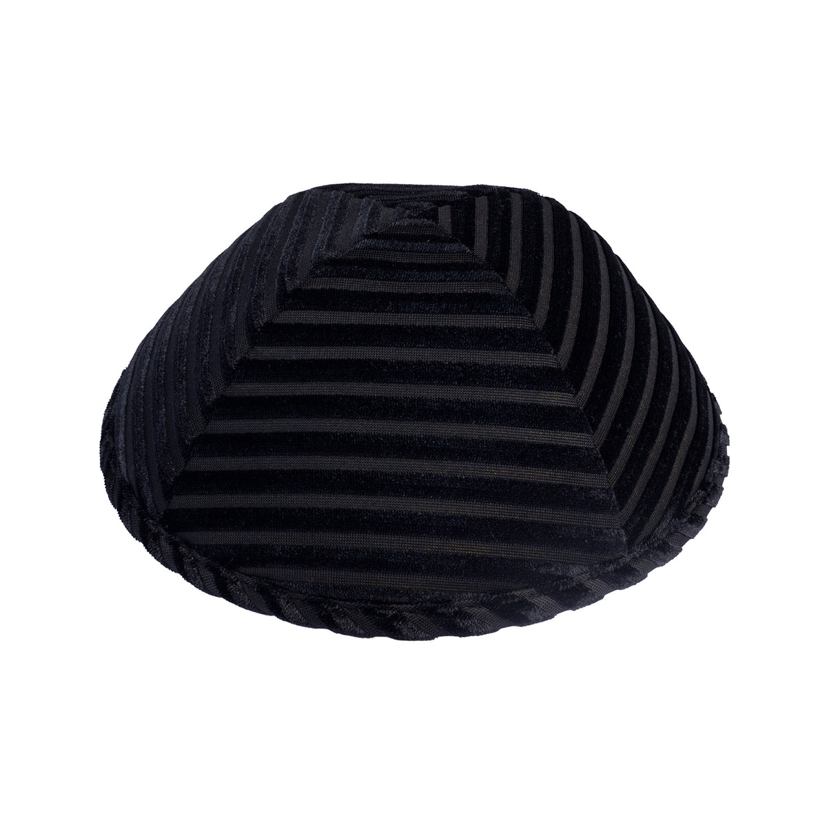 IKIPPAH STRIPED VELVET YARMULKE