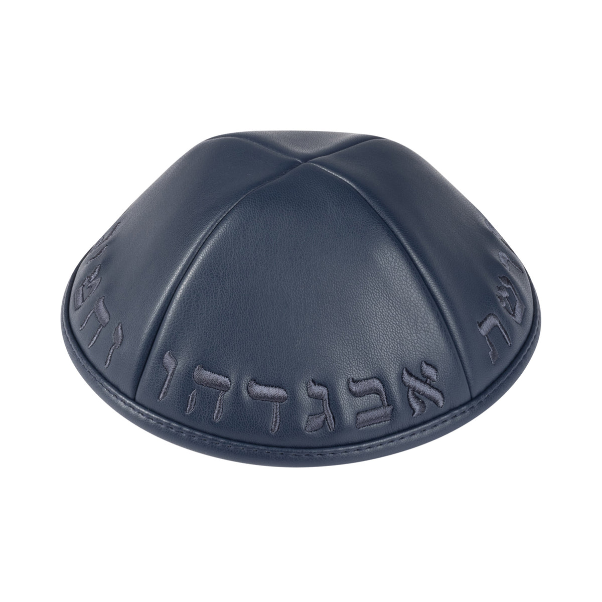 IKIPPAH LEATHER W/ ALEPH BAIS YARMULKE