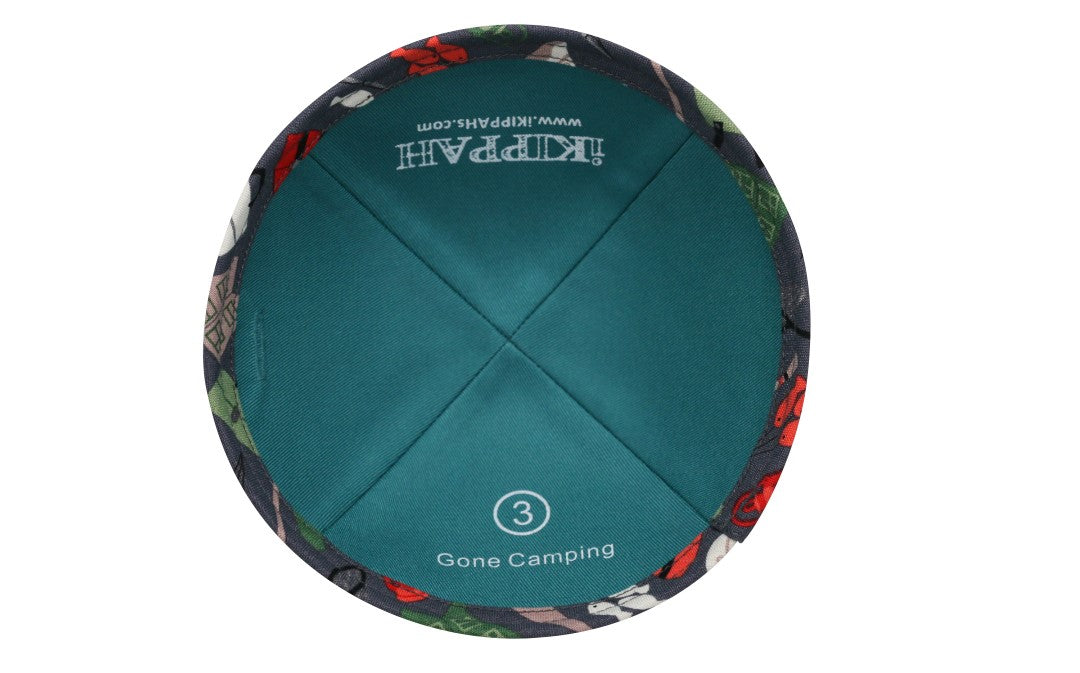 IKIPPAH GONE CAMPING  - GRAY YARMULKE